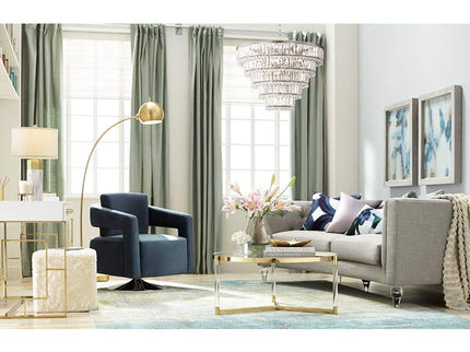 Star Gate Medium 11" High Green and Golden Glass Vase