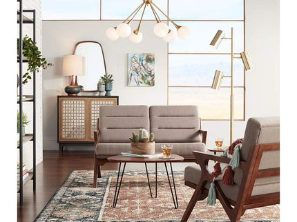 360 Lighting Andi 24 1/2" Wood and Ceramic Mid-Century Modern Lamp