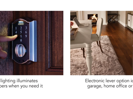 Schlage Touch Camelot Aged Bronze Touchscreen Keypad Electronic Deadbolt Lock