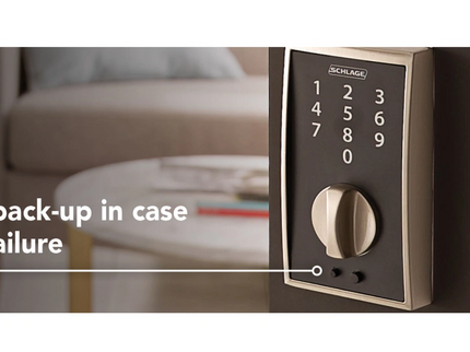 Schlage Touch Century Matte Black Touchscreen Keypad Electronic Deadbolt Lock