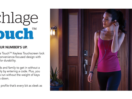 Schlage Touch Century Matte Black Touchscreen Keypad Electronic Deadbolt Lock