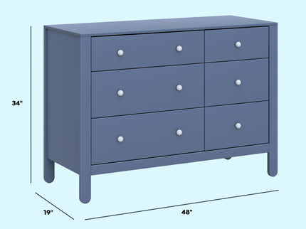 F30326CVBPB,Carter's,Marisol 6-Drawer Dresser in Cove Blue/Powder Blue