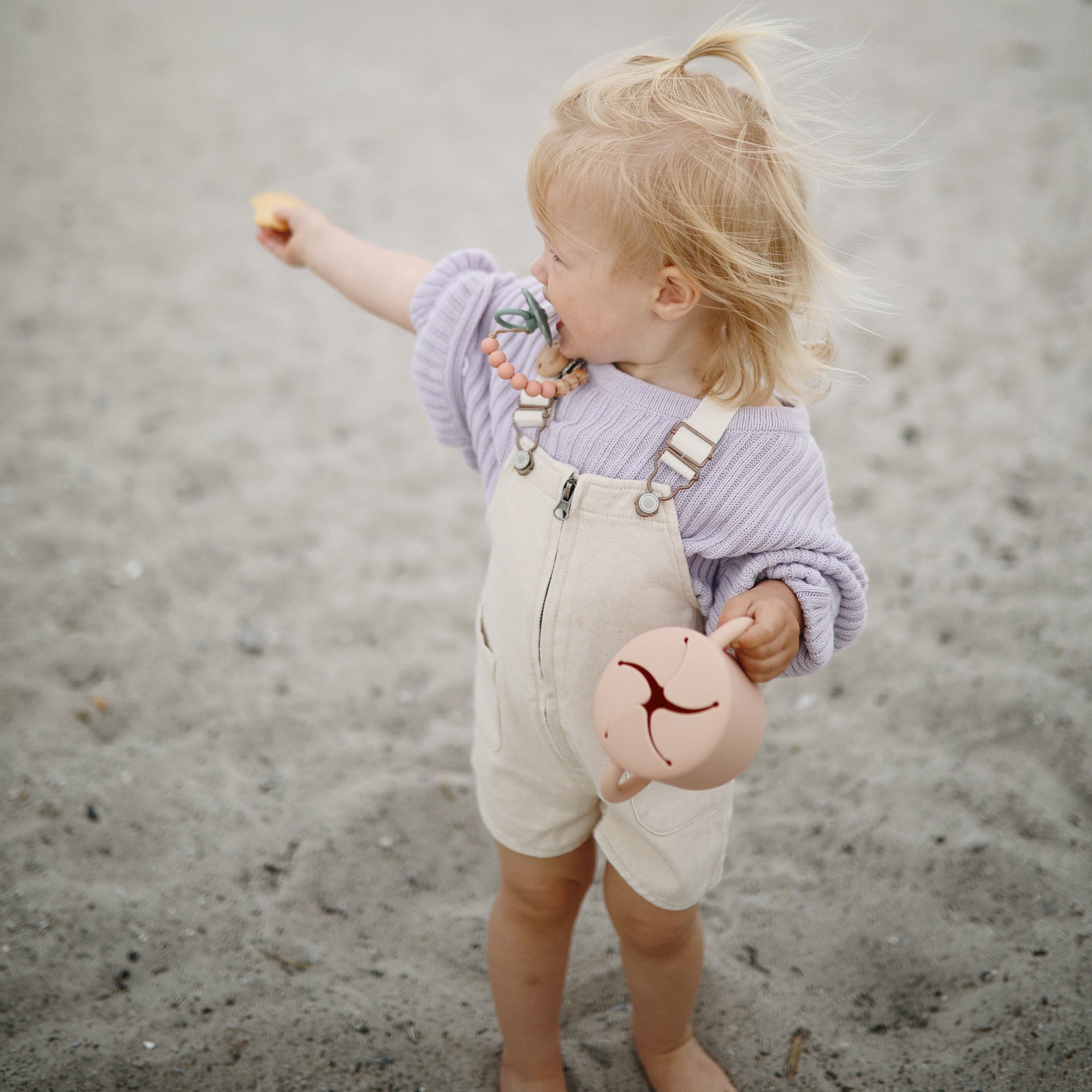 Mushie Silicone Pacifier Clip | Eva