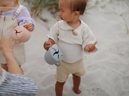 Mushie Silicone Pacifier Clip | Eva