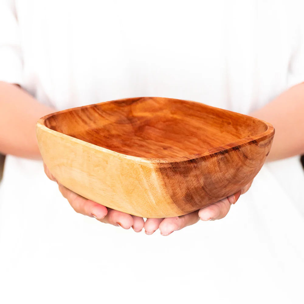 Square Acacia Wood Bowl