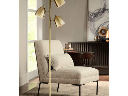 360 Lighting Aaron 64" Aged Brass Adjustable 3-Light Modern Floor Lamp