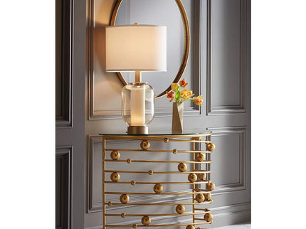 Possini Euro Sophia 28" Champagne Glass Night Light Table Lamp