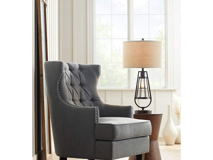 Cutler 14" Wide Antiqued Copper Bronze Modern Accent Table