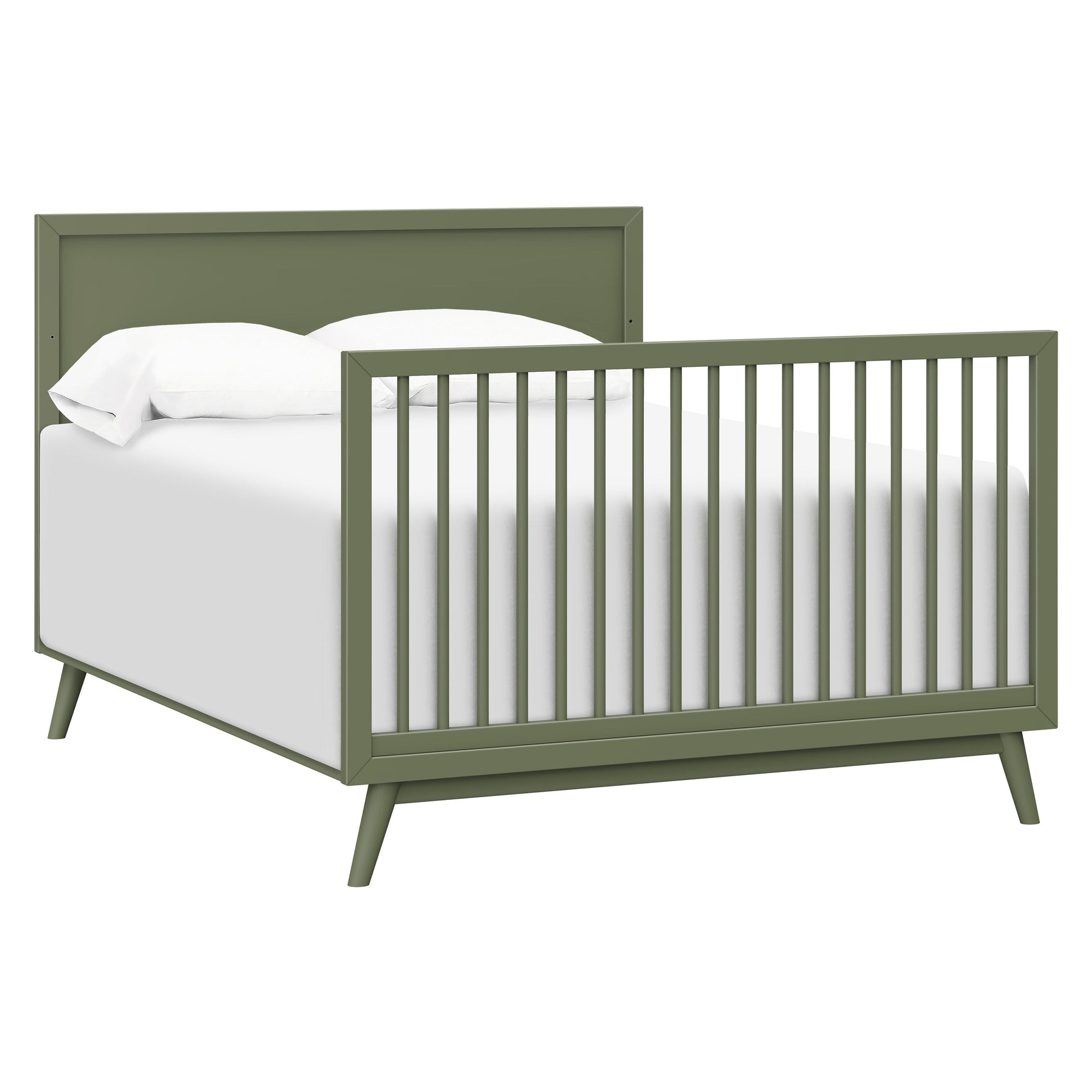 M15901OL,Babyletto,Palma Mid-Century 4-in-1 Convertible Crib w/Toddler Bed Conversion in Olive