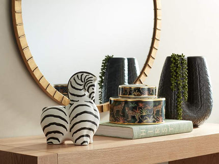 Matios Multi-Color Leopard Round Jar with Lid