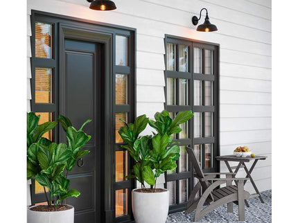 John Timberland Gough 12 1/2" Black Motion Sensor Outdoor Barn Light