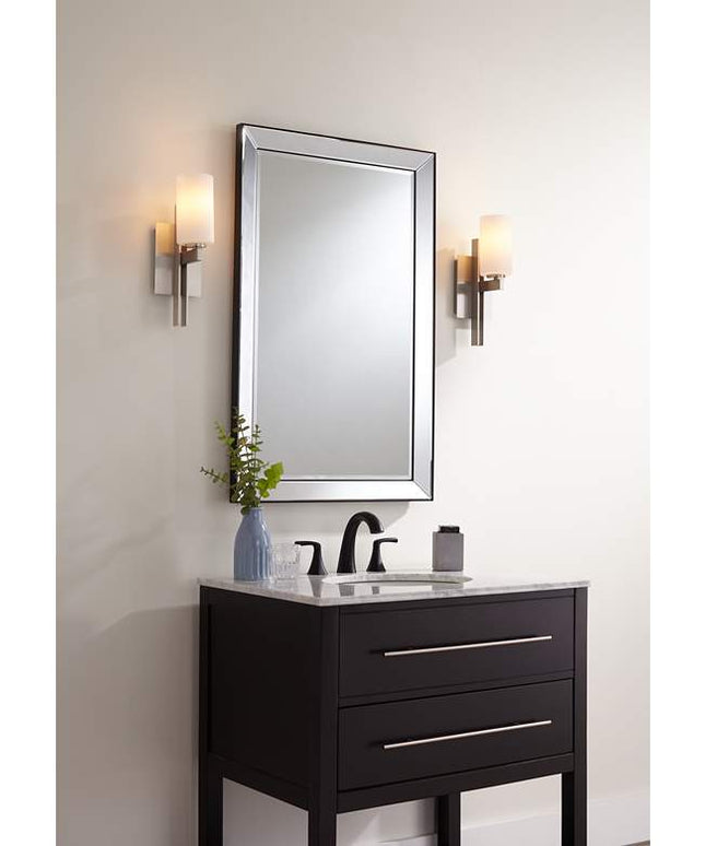 Possini Euro Ludlow 14" High Brushed Nickel Wall Sconce Set of 2