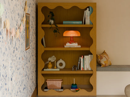 M31111HY,Babyletto Kids,Lido Wave Bookcase in Honey