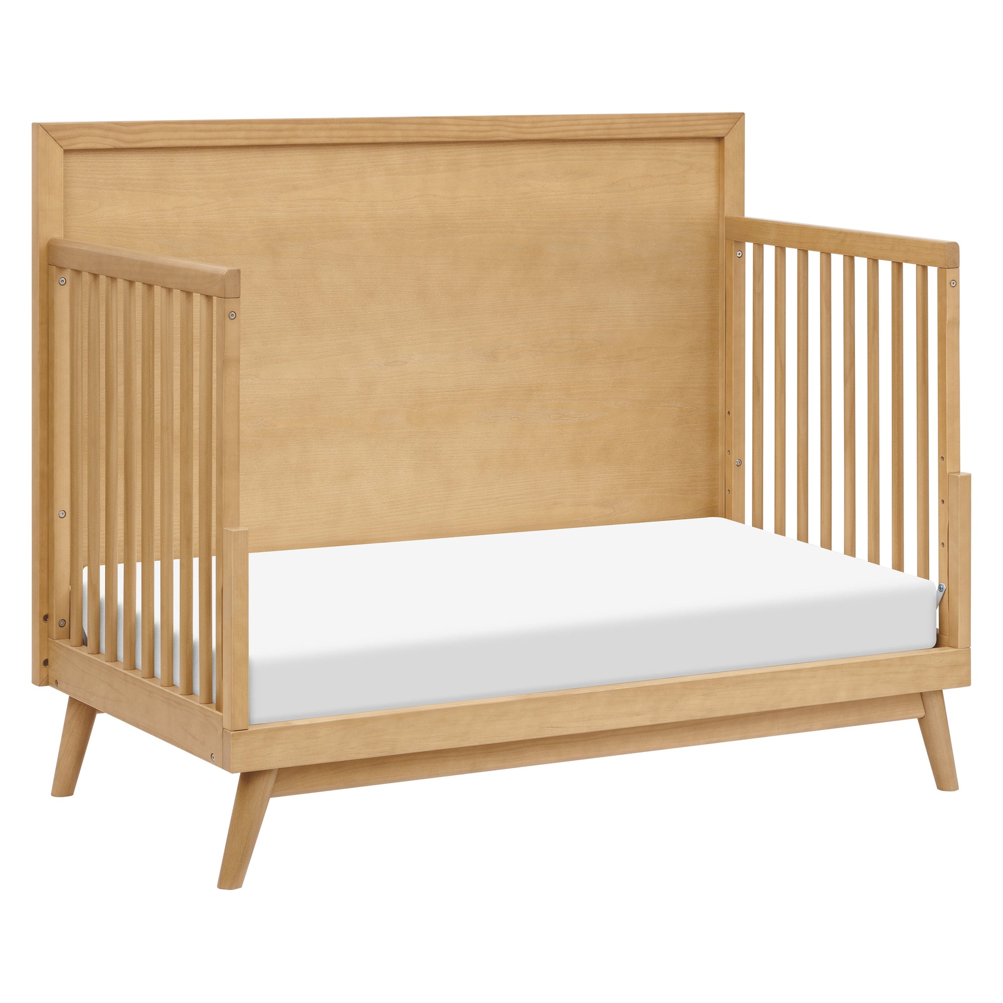 M15901HY,Babyletto,Palma Mid-Century 4-in-1 Convertible Crib w/ Toddler Bed Conversion in Honey