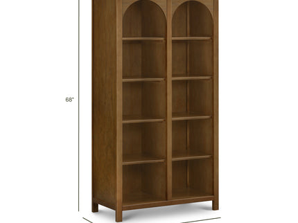 M24814NL,Namesake,Eloise Bookcase  Assembled in Natural Walnut
