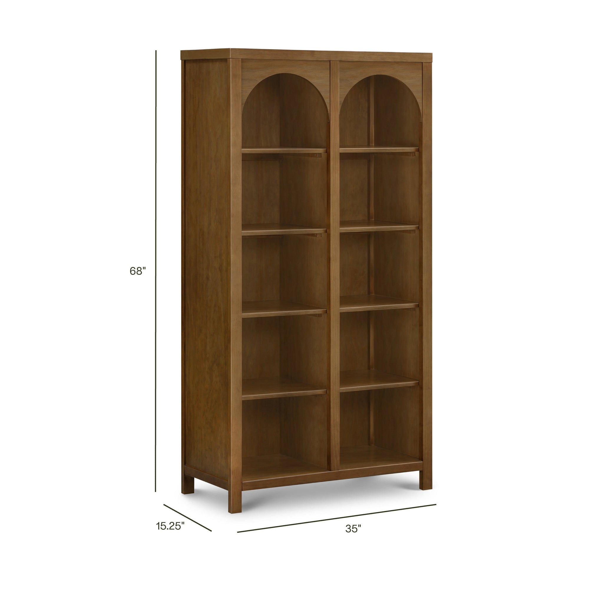 M24814NL,Namesake,Eloise Bookcase  Assembled in Natural Walnut