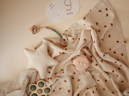 Mushie Silicone Pacifier Clip | Eva