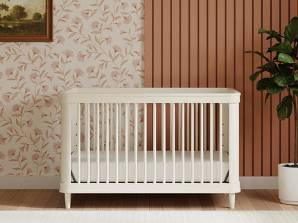 M23701RWHC,Namesake,Marin with Cane 3-in-1 Convertible Crib in Warm White and Honey Cane