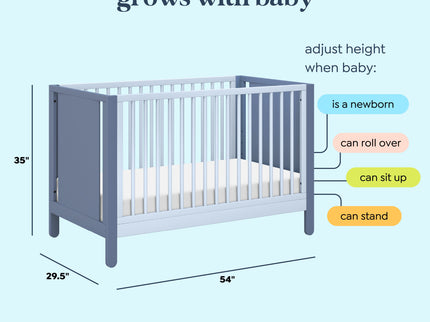 F30301CVBPB,Carter's,Marisol 4-in-1 Convertible Crib in Cove Blue/Powder Blue