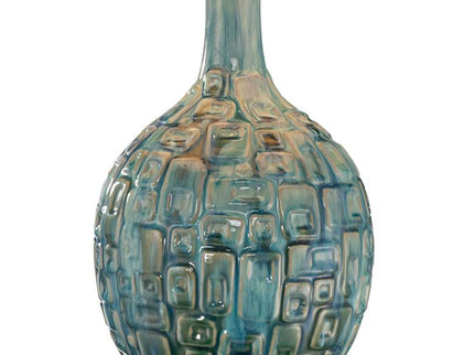 360 Lighting 26" Mid-Century Teal Ceramic Gourd Table Lamps Set of 2