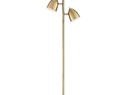 360 Lighting Aaron 64" Aged Brass Adjustable 3-Light Modern Floor Lamp