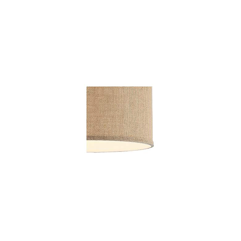 360 Lighting Adams Burlap Drum Shade Ceiling Lights Set of 2