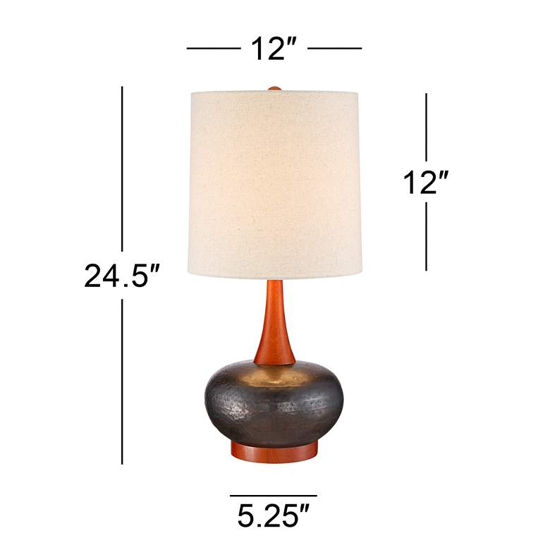 360 Lighting Andi 24 1/2" Brown Gourd Modern Ceramic Lamps Set of 2