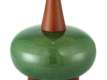 360 Lighting Andi 25" Modern Wood and Green Ceramic Table Lamp