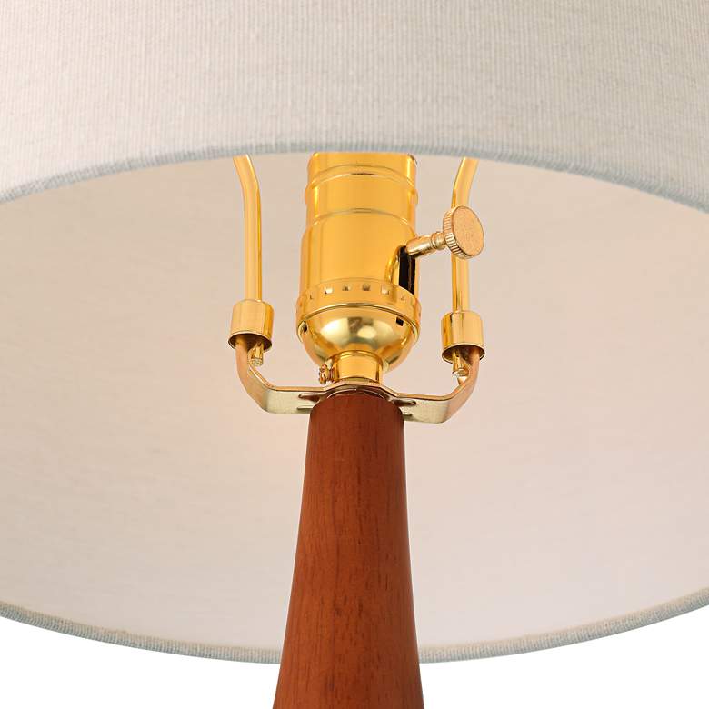 360 Lighting Andi 25" Modern Wood and Green Ceramic Table Lamp