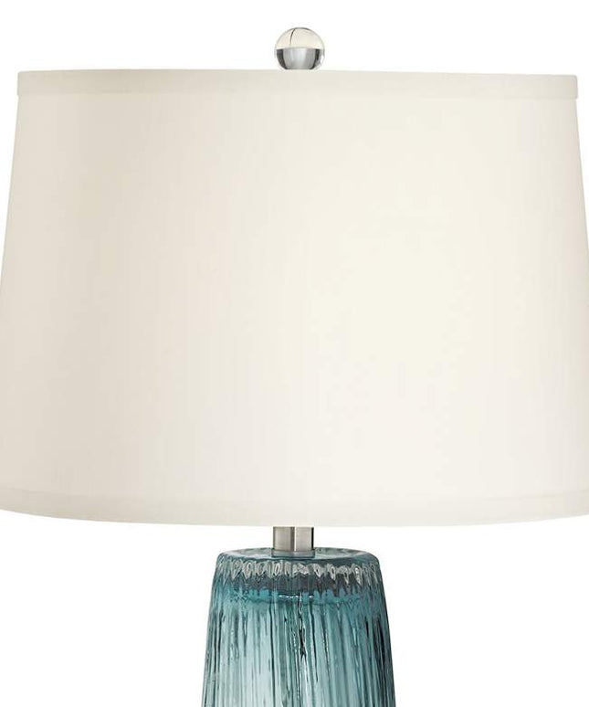 360 Lighting Artic Blue Sea Handcrafted Modern Glass Table Lamp