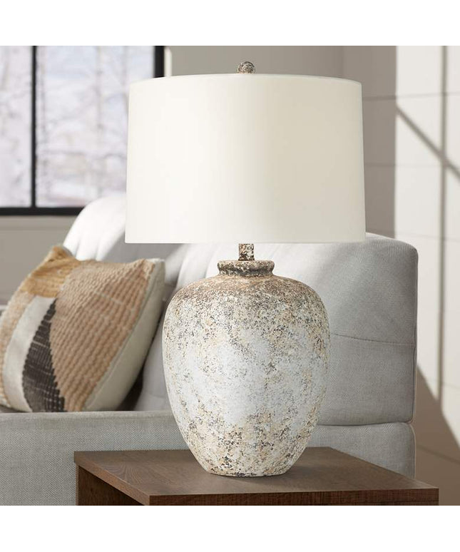 360 Lighting Astaire 27" Weathered Rustic Urn Jar Table Lamp