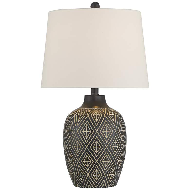 360 Lighting Benito 23 1/2" High Diamond Pattern Jar Table Lamp