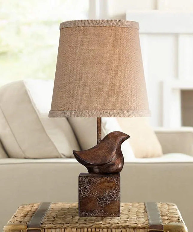 360 Lighting Bird Moderne 15 1/2" Crackle Finish Small Accent Lamp 360 Lightning