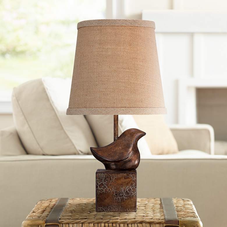 360 Lighting Bird Moderne 15 1/2" Crackle Finish Small Accent Lamp