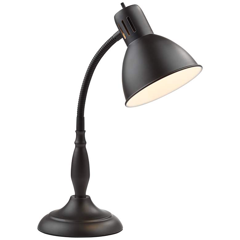360 Lighting Breck 17" Traditional Bronze Flex Arm Gooseneck Desk Lamp