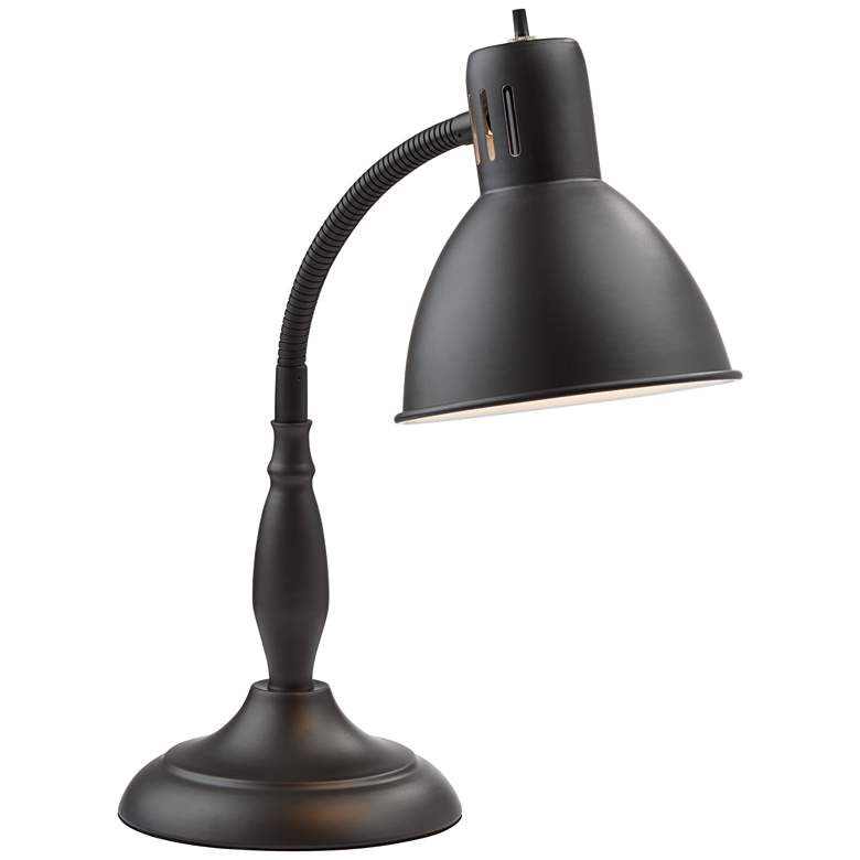 360 Lighting Breck 17" Traditional Bronze Flex Arm Gooseneck Desk Lamp