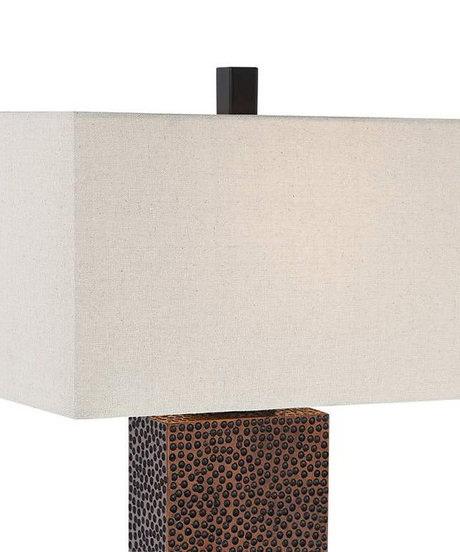 360 Lighting Caldwell 24 3/4" Hammered Bronze Table Lamps Set of 2