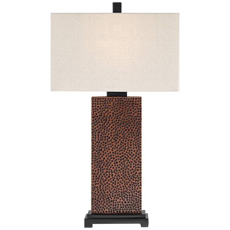 360 Lighting Caldwell 24 3/4" Hammered Bronze Table Lamps Set of 2
