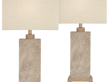 360 Lighting Caldwell 26 3/4" Hammered Base Table Lamps Set of 2