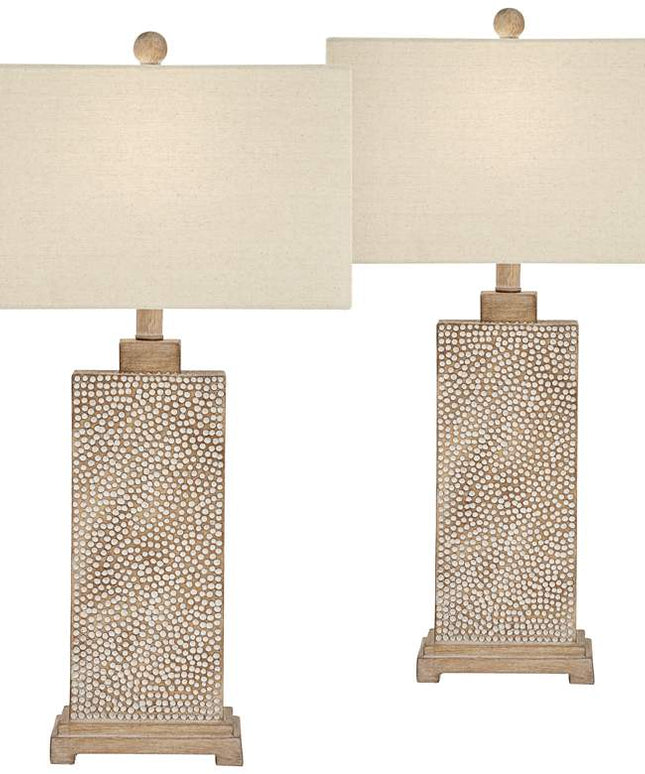 360 Lighting Caldwell 26 3/4" Hammered Base Table Lamps Set of 2
