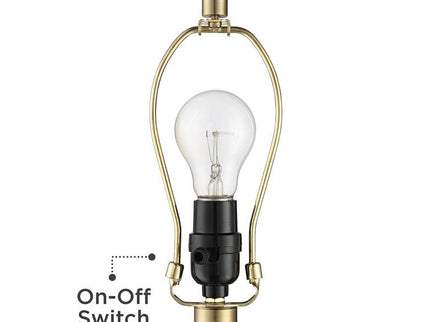 360 Lighting Camile 25" Brass Finish Metal USB Table Lamps Set of 2