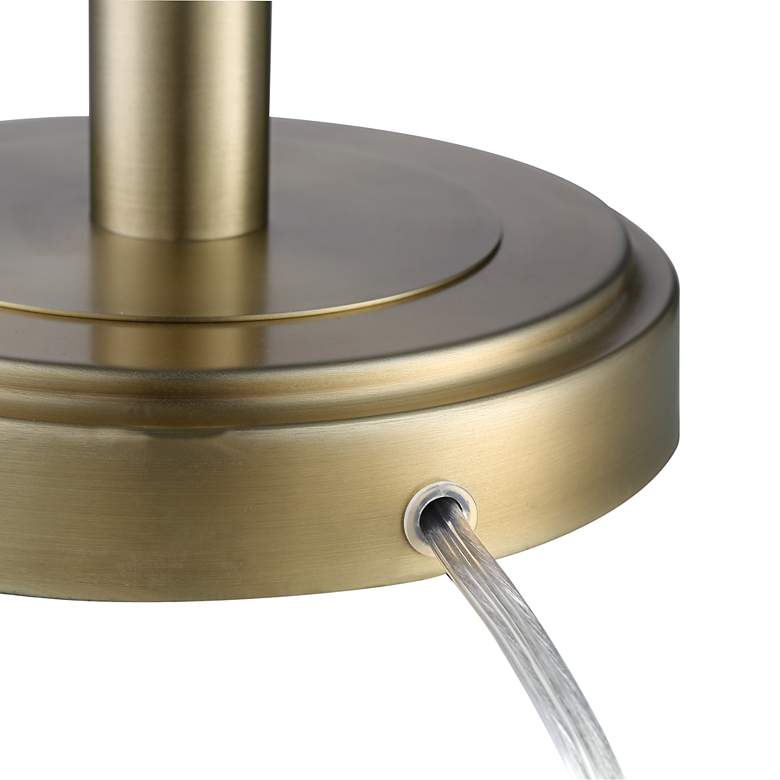 360 Lighting Camile 25" Brass Finish Metal USB Table Lamps Set of 2