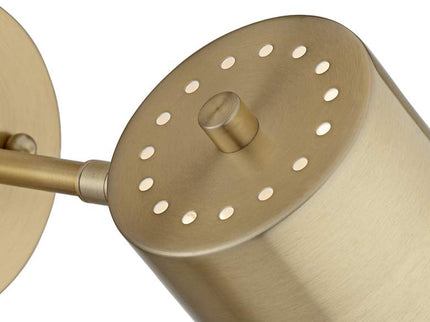 360 Lighting Carla 7" High Polished Brass Hardwire Wall Lamps Set of 2