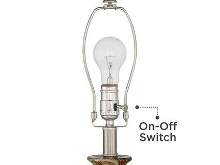 360 Lighting Carlton 28" Brown Faux Marble Table Lamps Set of 2