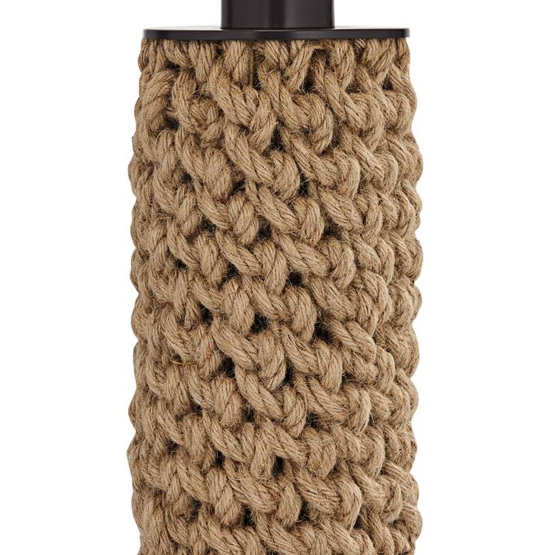 360 Lighting Ciera Natural Bronze and Rope Wrapped Table Lamps Set of 2
