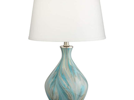 360 Lighting Cirrus 22" High Blue Gray Art Glass Table Lamp