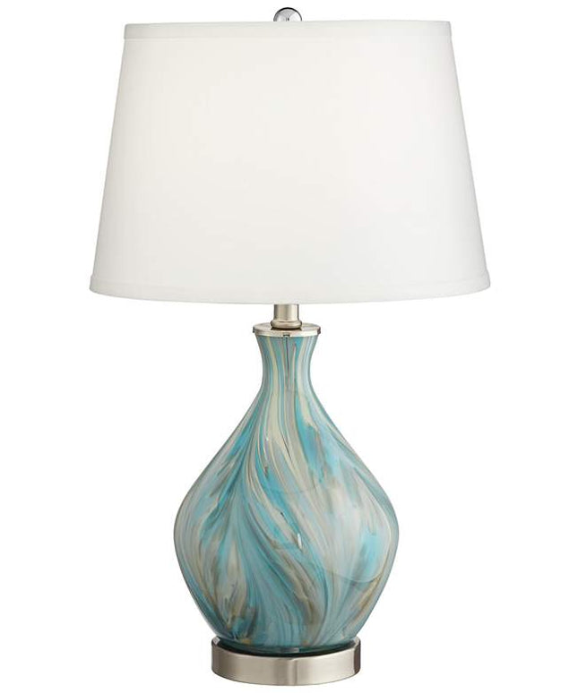 360 Lighting Cirrus 22" High Blue Gray Art Glass Table Lamp