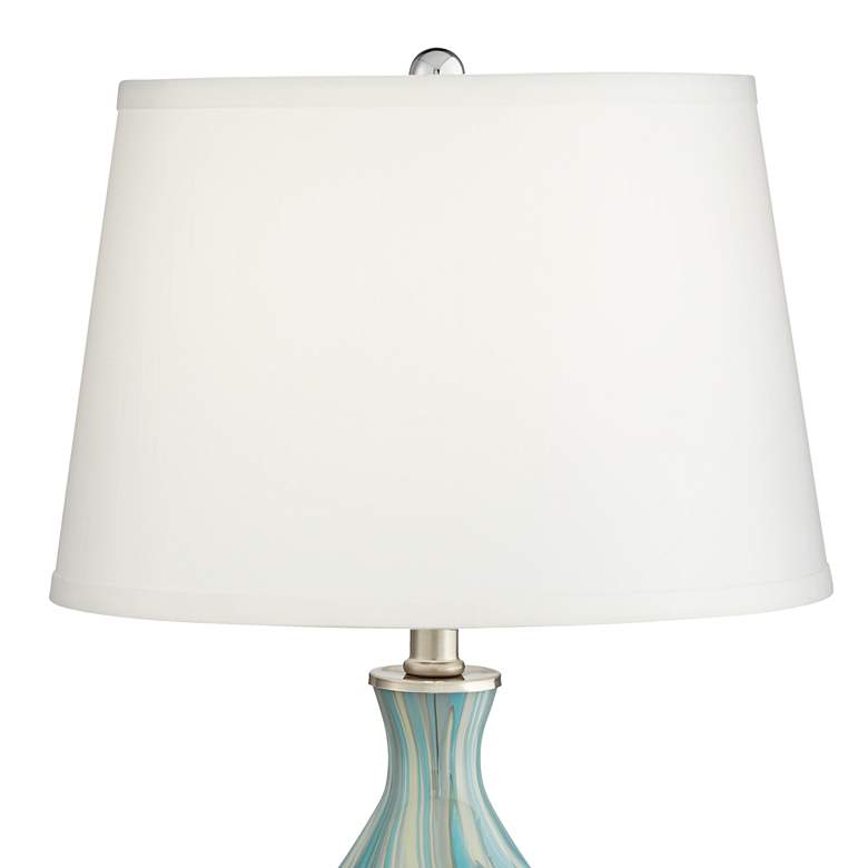 360 Lighting Cirrus 22" High Blue Gray Art Glass Table Lamp