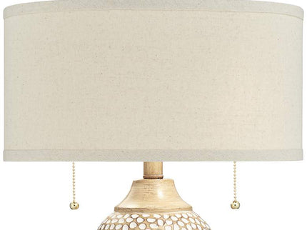 360 Lighting Cody 24 1/2" Textured Pebble Beige Table Lamps Set of 2