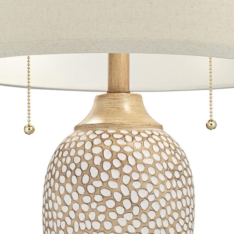 360 Lighting Cody 24 1/2" Textured Pebble Beige Table Lamps Set of 2